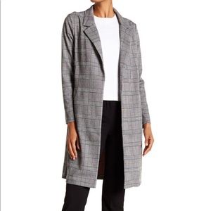 Melloday plaid blazer coat